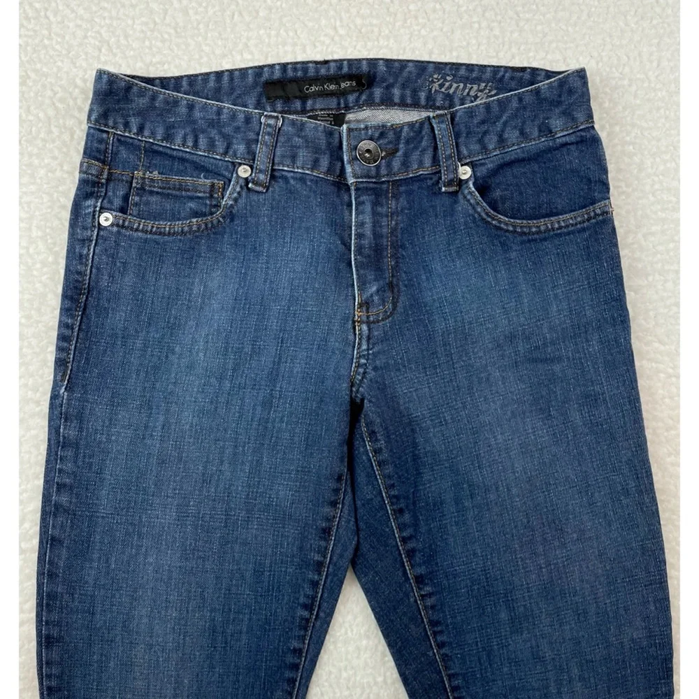 CALVIN KLEIN JEANS • Dark Wash Skinny Jeans, 6P - Picture 5 of 10